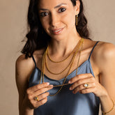 Diamond Beads Necklace in Gold